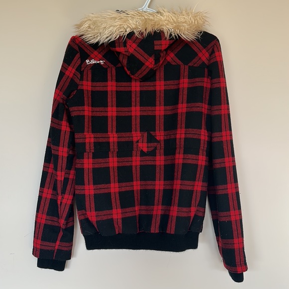 Billabong Plaid Coat Size Medium - Picture 2 of 3